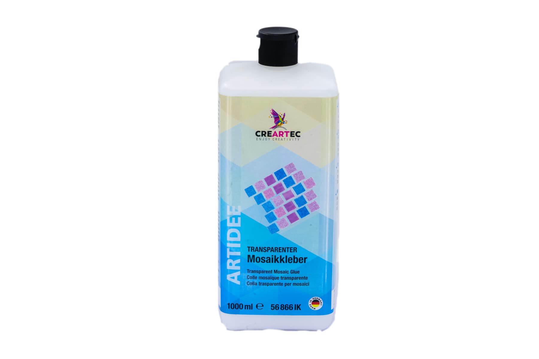 Creartec - Colla per mosaico trasparente, per superfici non assorbenti, 1000 ml, made in Germany
