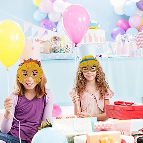 12 Packs Princess Masks For Girls Party Dress Up Party Favors, Princess Birthday Party Decorations With 12 Different Types Princess Masks For Kids Party Supplies #TOP3