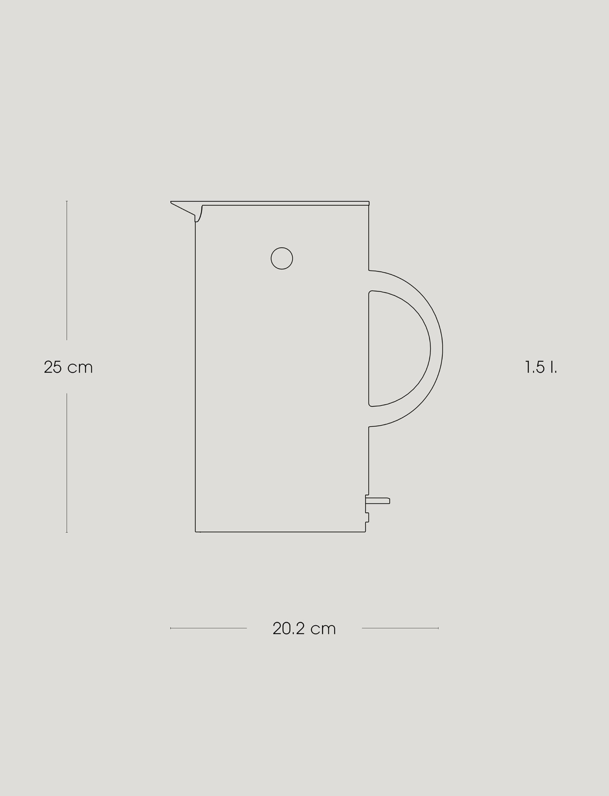 Stelton Wasserkocher EM77 - Elektrischer Kocher, Wasserkessel, Teekanne - Schnell kochend, niedriger Energieverbrauch, entnehmbarer Kalkfilter, Sicherheitsschalter - 1,5 Liter, Grau, EU-Stecker
