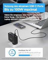 TOPADRE 100W USB C Ladegerät, 4-Port GaN Netzteil LED Display PD PPS Charge – Ansicht 2