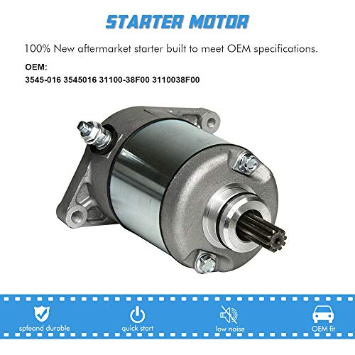 Starter Motor Replacement For Arctic Cat & Suzuki Atv 400 Lt-A400F Lt-A400Fc Eiger Replaces # 3545-016 3313-719 3545-016 31210-Pwb1-900 Sm-14241 31100-38F00 #TOP1