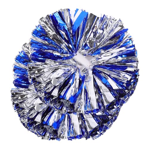 Abaodam 4pcs Metallic Cheerleading Pom Poms Reusable Cheer Props for Dance Sports Events Festivals Mid and Handheld Cheerleading Accessories
