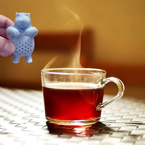 Miniatura 5 de 2 infusor de té de silicona, bonito juego de infusor de té para té de hojas sueltas, infusor de té reutilizable, es un regalo ideal para los amantes