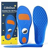 CiikDux AirTag Tracker Shoe Insole for Kids - Hidden AirTag Holder Shoe Inserts, Cut-to-Fit Comfortable Insoles for Sneakers & Everyday Shoes (Blue, 175-190mm Kid 11.5-Kid 13)