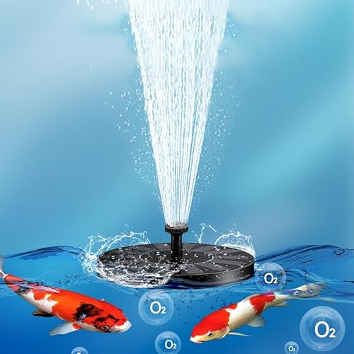 Bomba solar de fonte de banho de pássaro de 1,4 W, fonte solar com 6 bicos, bomba de fonte de água f