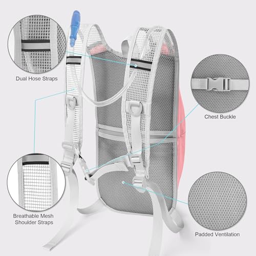 Hydration Backpack - Lightweight Water Backpack with 2L Water Bladder Bag, Running Hydration Vest Backpack for Men Women, Hydration Pack for Hiking, Cycling, Climbing MIYCOO - Image 6