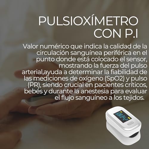 Pulsioxímetro de dedo con Indice de Perfusión, Lectura más Exacta, Oxímetro Dedo Profesional - imagen 7