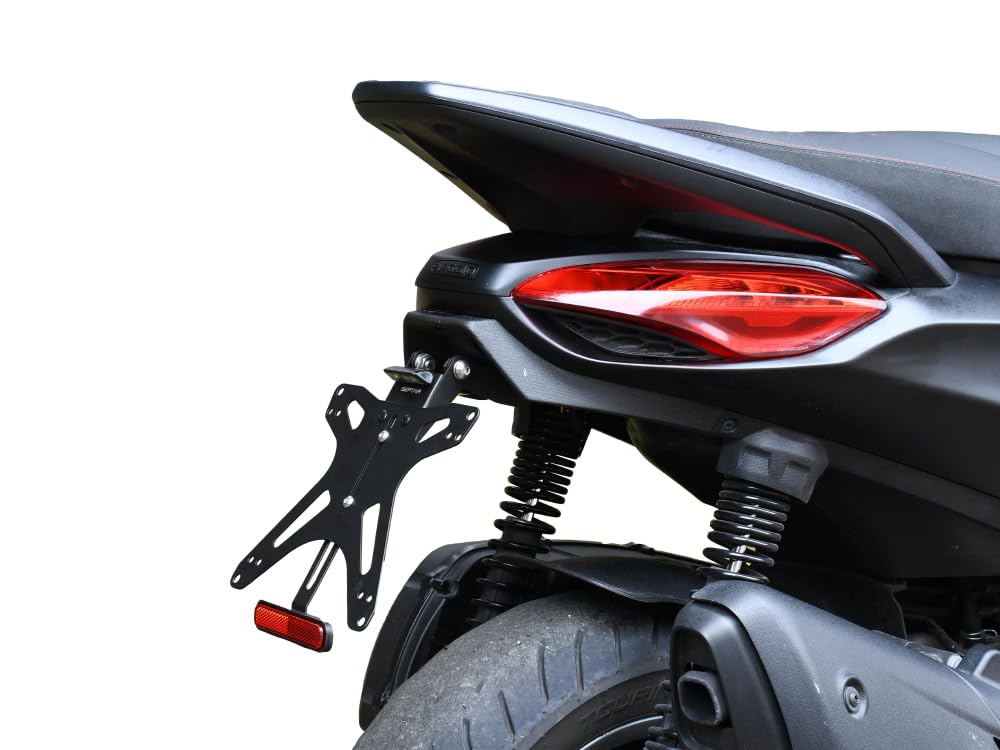 PORTATARGA SPORTIVO REGOLABILE compatibile con PIAGGIO BEVERLY 300/400 2021-2024 | SEPTAR (PORTATARGA)