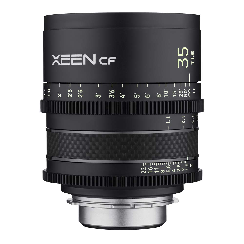 XEEN CF Cinema 35mm T1,5 Canon EF Vollformat – professionelles Cine-Objektiv – Carbon Linsenzylinder – extrem kompakt und besonders leicht, schwarz