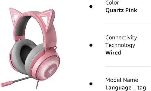 Miniatura 7 de Razer Kraken - Auriculares para juegos (renovados), Quartz rosa