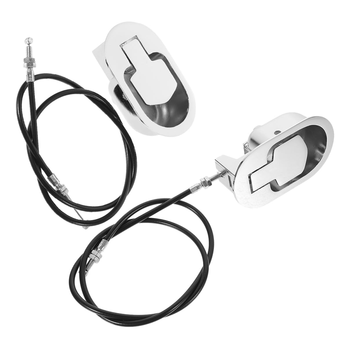 Operitacx Recliner Handle Replacement Parts Wear-resistant and Reliable 2 Sets with Electroplate Finish Silver Aluminium Alloy Pull Cable for Office Furniture and Sofa Chair for Home