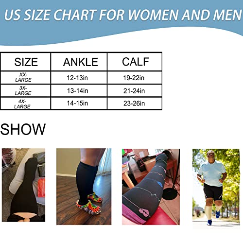 Sioauirt Plus Size Compression Socks For Women Men 20-30 Mmhg, Wide Calf Stockings Best Support For Circulation, Running #TOP1