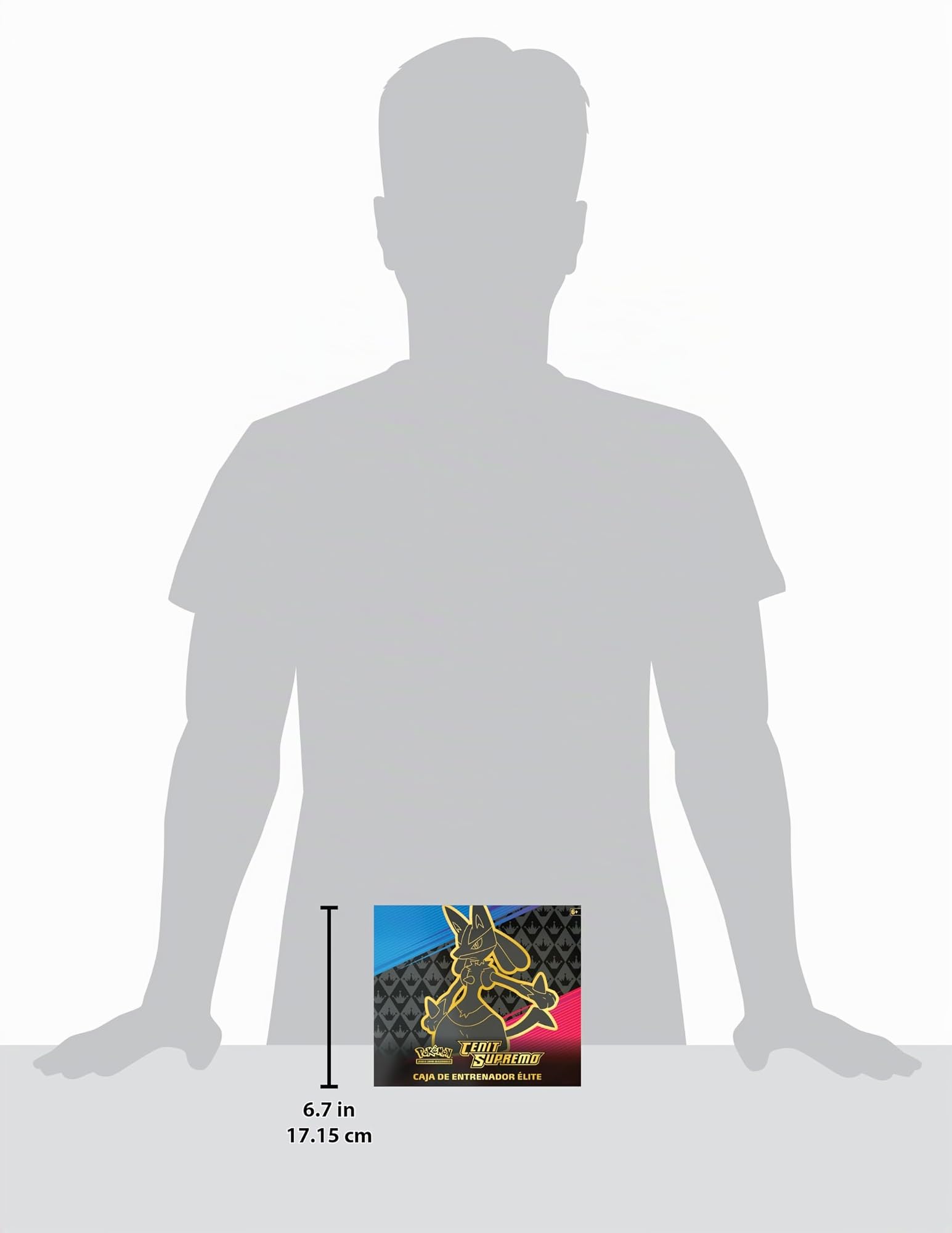 Pokémon JCC: Caja de Entrenador Élite de Cenit Supremo de JCC Pokémon (1 Carta holográfica grabada en Relieve, 10 Paquetes de Mejora y Accesorios prémium)