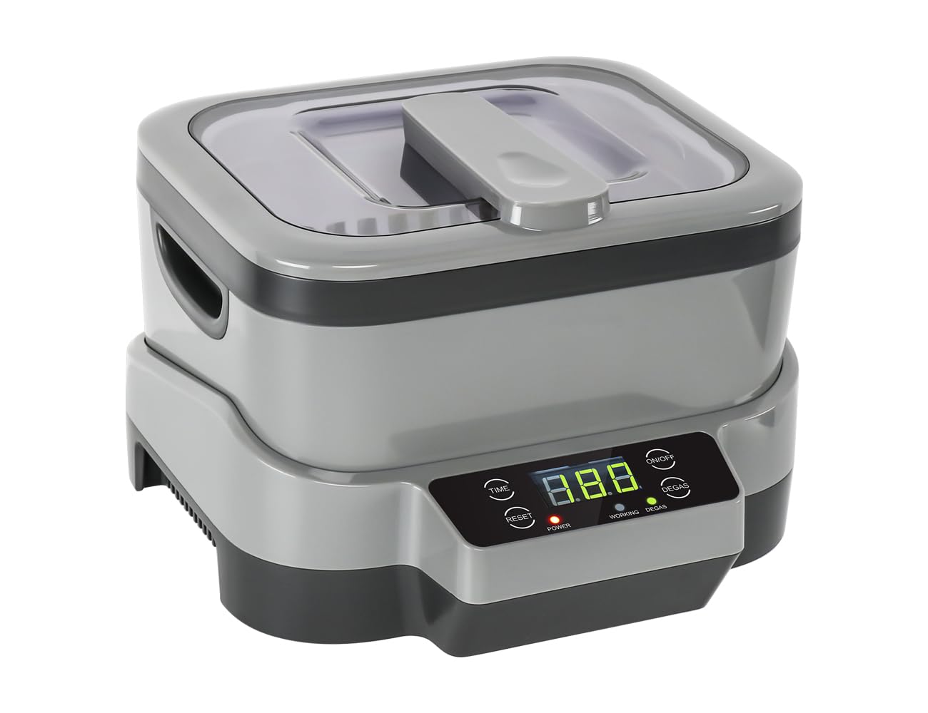 BPAC Limpiador ultrasónico con tanque de 1,2 litros 70 vatios para uso doméstico ocasional, máquina ultrasónica para joyas y objetos pequeños - Depósito desmontable