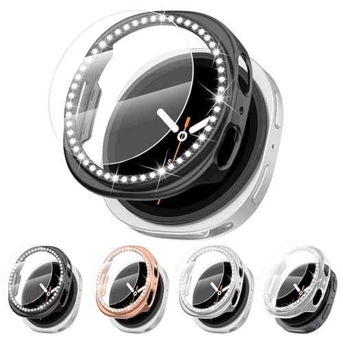 Protecteur d'Écran Galaxy Watch 8 44mm Coque Strass Bling Antichoc Éclatant