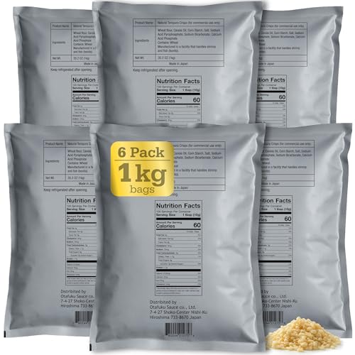 Otafuku Tenkasu Tempura Crisps - Japanese Tempura Flakes 1 kg - (Pack of 6)