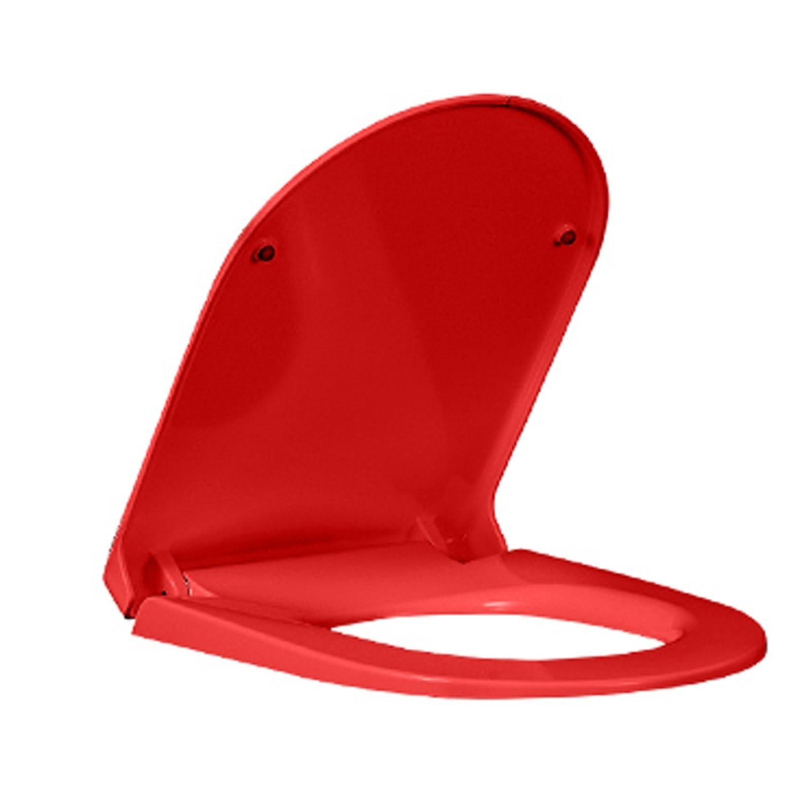 Asiento de inodoro de cierre suave, forma de D, liberación rápida, fácil de limpiar