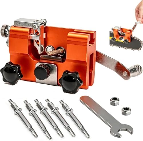 Razorwolf Chainsaw Sharpener, Portable Lightweight Manual Chain Saw Sharpening Tool with 7 Grinding Stones, Universal Fit for 4‑22 Inch Gas & Electric Chainsaws for Garden and Woodworking Projects image 2