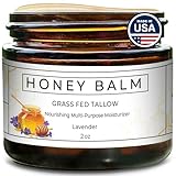 Really Good Blends - Tallow Honey Balm, Organic Body Butter, Grass-Fed Beef Tallow for Skin, Soothing All-Natural Moisturizer for Body and Face | Made in USA - 2 oz (Lavender)