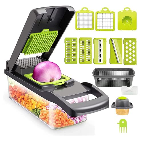 Multifunctional Vegetable Cutter Fruit Slicer Grater Shredders Drain Basket Slicers 8 In 1 Gadgets Kitchen Accessories Cover