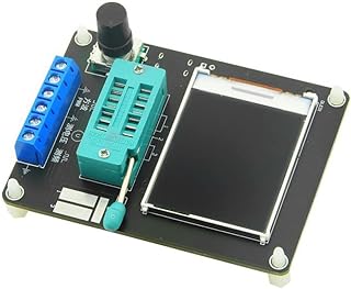 BUZHI Transistor Tester, GM328A Transistor Diode SMT Component Tester 1.77inch TFT Display Capacitance ESR Voltage Frequency Meter PWM Wave Signal Generator Electronic Kit