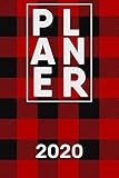 Planer 2020: Einfacher Monatsplaner I Familienplaner I Planer Din A5 120 Seiten I 2020 I Wochenplaner I Taschenkalender 2020 I Terminkalender Und ... Planen Notieren I Flanell Hemd I Muster Style