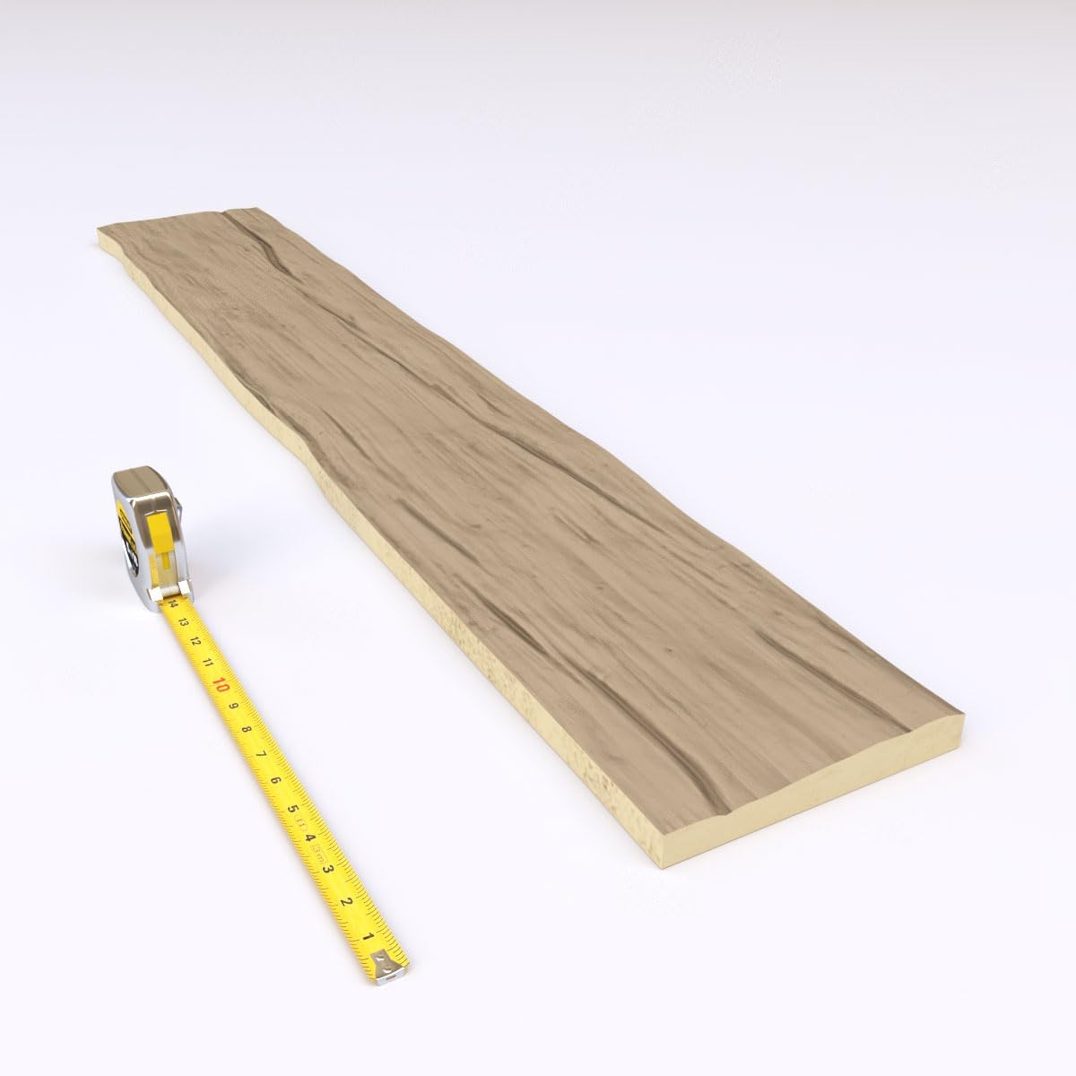 Ekena Millwork BMRWS1C0060X010X216OT 1-Sided Riverwood Endurathane Plank Faux Wood Beams, 18-in. L, Oatmeal
