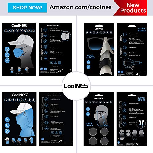 Coolnes - Uv Sun Protection Neck Drape Adjustable Multifunctional 2 In 1 Face Covering For Outdoor Fishing - Unisex Black #TOP3
