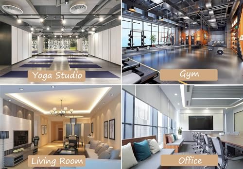 CAFIEDR Estante de Madera para 8 esterillas de Yoga, Elegante Organizador para Estudio de Yoga, versátil Soporte de Pared de 4 Capas. - imagen 5