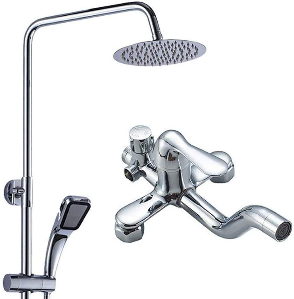 Tube de douche en acier inoxydable et mitigeur cuivre pour salle de bains familiale