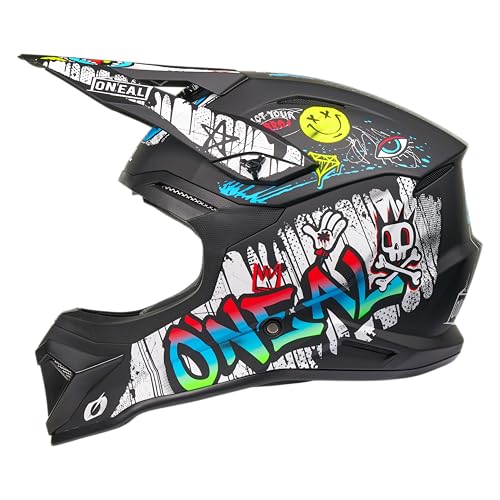 O'NEAL 4 SRS MX Helmet Adult Rancid Black/White X-Large by O'NEAL - Image 2