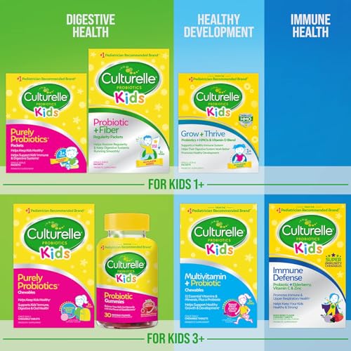 Culturelle Kids Probiotic + Fiber Packets, Ages 1+, Unflavored, 60 Count | From the #1 Pediatrician-Recommended Brand± Digestive Health & Immune Support*, Helps Restore Regularity* Children & Toddlers - image 7