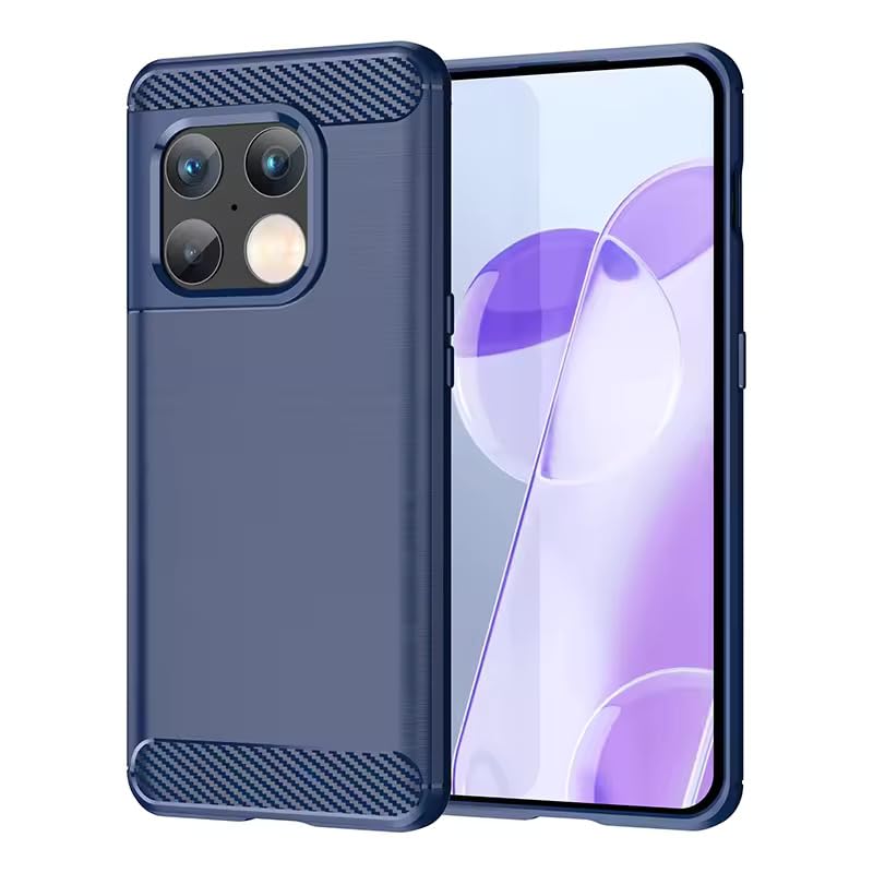Image of Hybrid Carbon Fiber Back Case for OnePlus 10 Pro (Blue)