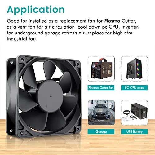 Wathai 120x120x38mm 120mm 24V 2Pin Brushless DC Industrial Cooling Case Fan by Wathai - Used condition - Image 4