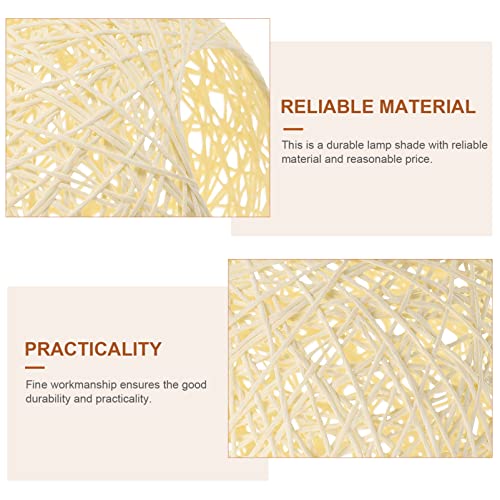 Doitool Chandelier Lamp Shade Rattan Ball Lampshade Lamp Cover Vintage Woven Rattan Pendant Lamp Rattan Lght Fixture Hanging Lamp Bird Nest Weave Lampshade For Table Lamp Floor Lamp Pendant #TOP4
