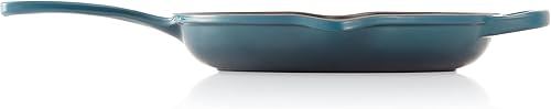 Miniatura 4 de Le Creuset Signature Sartén de hierro fundido con mango de hierro fundido, 9 pulgadas (1-38 qt.), Verde azulado profundo