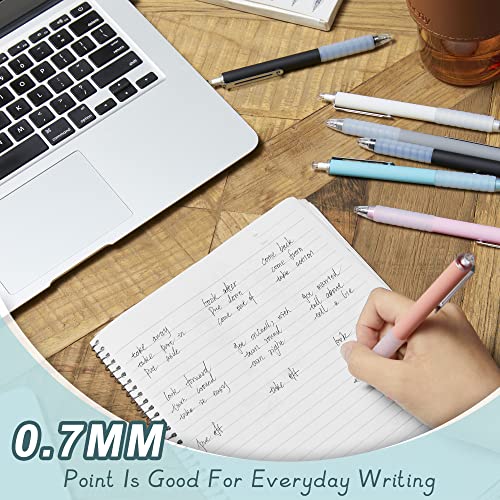 Azgo Ballpoint Pens Black Ink Retractable Pen Ball Point Pen For Journaling Writing Office Pen (6+1 Count) #TOP4