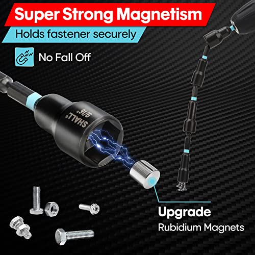 Shall 29Pcs Magnetic Nut Driver Set, Impact Drill Driver Bit 1/4" Hex Shank, Sae & Metric Cr-V Steel Power Nut Drivers With Quick-Release Extensions, Impact Socket Adapters, Bit Holder And Storage Bag #TOP4