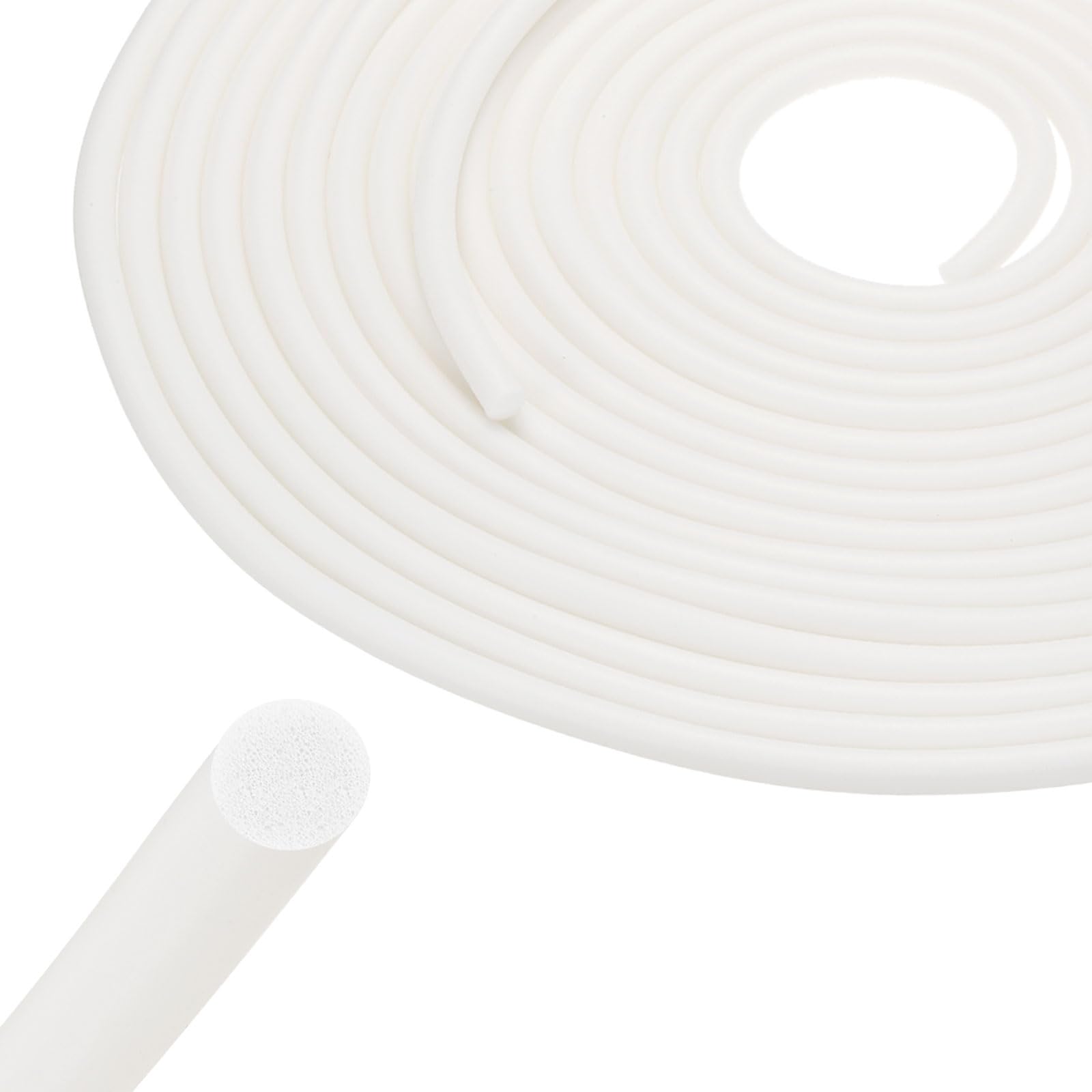 sourcing map Backer Rod 9mm x 12m Silicone Rubber Foam Caulk Saver, Weather Strip Seal for Sealing Concrete Gaps, Expansion Joints, Crack Filling, Doors, Windows, White — image 1