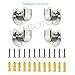 FYTRONDY Stainless steel Wardrobe Closet Rod Bracket, U-Shaped Open type Socket bracket, Shower Curtain Rod Pole End Supports Sockets Flange (1 INCH, 4 PACK)