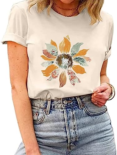 Women Boho Wildflowers Cottagecore Shirt Vintage Butterfly Floral Botanical Graphic Tees Garden Lover Tops3