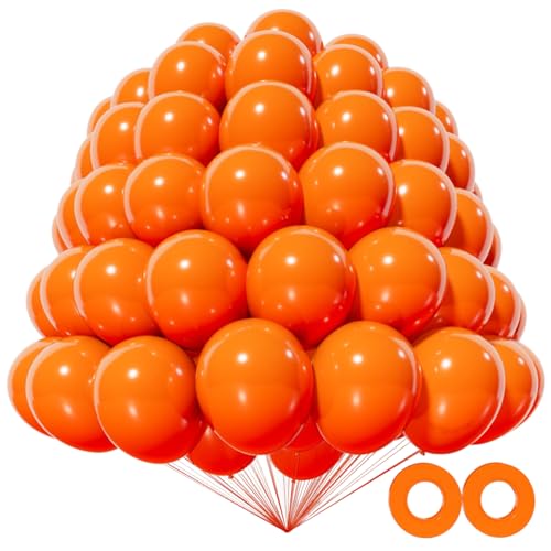 Image of 200pcs Orange Balloons 5 Inch, Small Mini Latex Balloons for Party Birthday Baby Shower Anniversary Festival Arch Garland Decoration