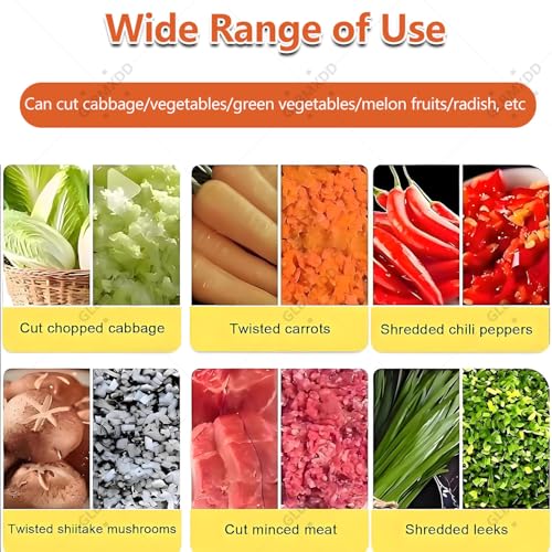 Trituradora comercial de vegetales 1800W acero inoxidable miniatura 6