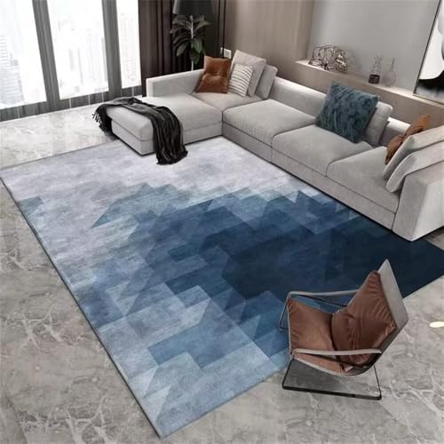 Tapis lavable confortable à motif géométrique pour salon moderne - 2