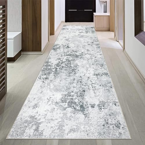 Homcomodar Abstract Runner Rug for Hallways 65x240cm Modern Rug Runners Faux Wool Carpet Runner for Kitchen Soft Bedroom Rug Non Shedding Throw Rugs for Bedroom Laundry Besides - Image 3