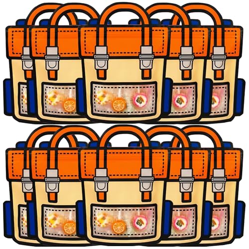 30 PCS Bulk Gift Bags for Kids with Handle,Children Large Goodie Bags with Stand-up Bottom, Grip Seal Party Favor Bag, Students Back to School Treat Bag, Cute Snack Candy Bags for Birthday, Classroom