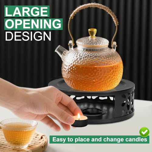 Miniatura 5 de Calentador De Tetera, Calienta Tazas Con Portavelas, Calentador Velas De Acero Inoxidable, Calentador Cafe, Para Calentar Teteras Y Cafeteras