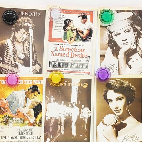 PYJLBX Fridge Magnets 42 Pack, 7 Color Strong Small Whiteboard Magnets, Transparent Mini Round Refrigerator Magnet - Image 4