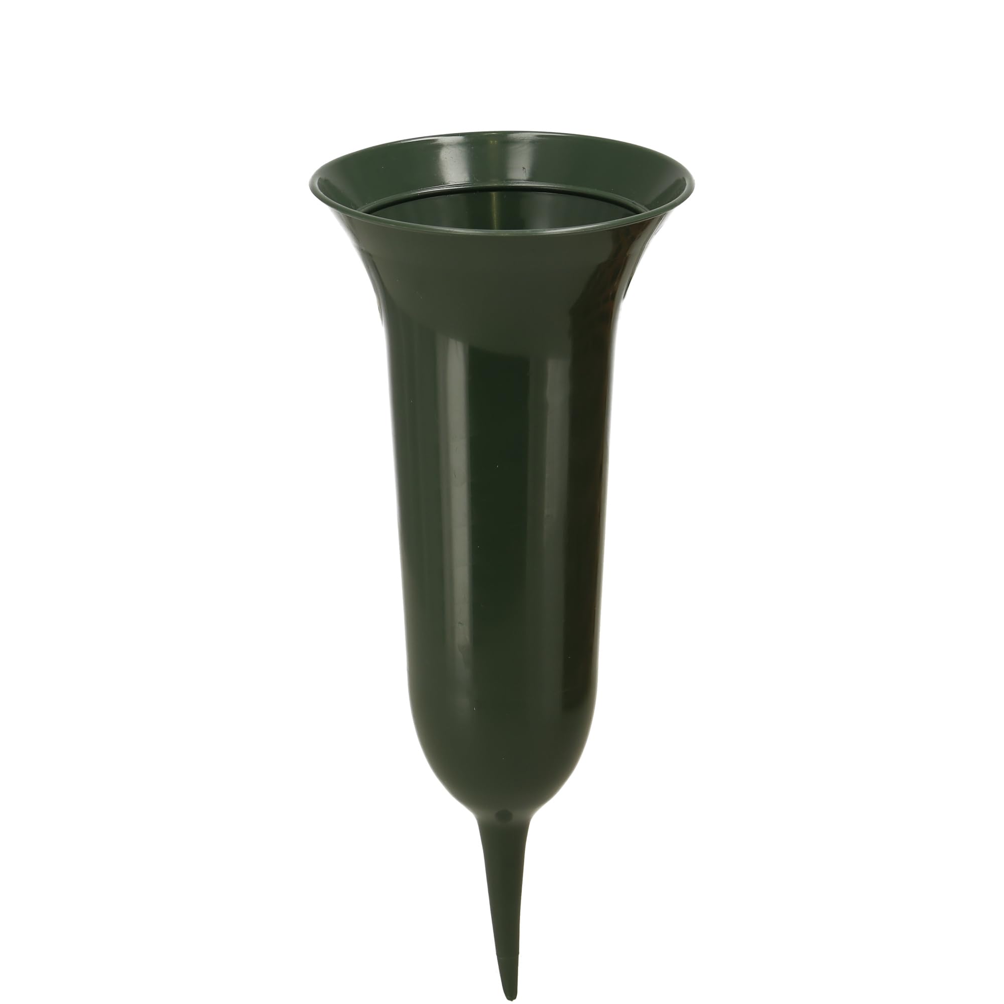 VOSTEEN 5X Jarrón sepulcral 26 x 11,5 cm Verde Oscuro - Flores para Cementerio Elegante y Resistente a Las heladas - jarrones Decorativos de Suelo