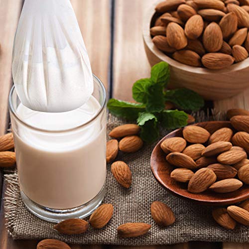Green Piece Best Quality Nut Milk Bag-Reusable Strainer Set Nut Bag for Almond Yogurt Organic-12'' X 12'' Strong Filter Cloth Cold Brew Coffee Bag-Commercial Nut Milk Maker Mesh Strainer Pack of 2